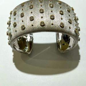 Fashion 18k Gold Plated over Sterling Silver Cuff Bracelet